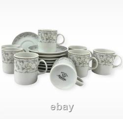 Vintage Porcelana Steatita Brazil Demitasse Cups & Saucers Set of 8