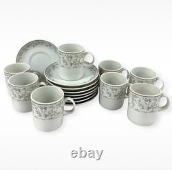 Vintage Porcelana Steatita Brazil Demitasse Cups & Saucers Set of 8