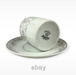 Vintage Porcelana Steatita Brazil Demitasse Cups & Saucers Set of 8