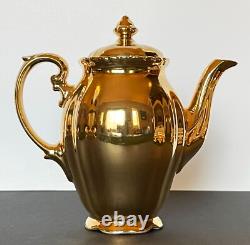 Vintage RW Bavaria Gold Porcelain Demitasse Tea Set for 6, Rudolf Wachter