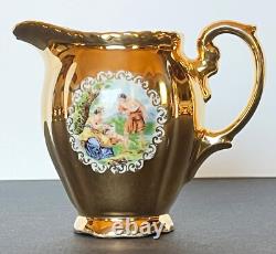 Vintage RW Bavaria Gold Porcelain Demitasse Tea Set for 6, Rudolf Wachter