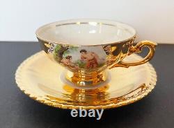 Vintage RW Bavaria Gold Porcelain Demitasse Tea Set for 6, Rudolf Wachter