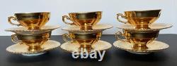 Vintage RW Bavaria Gold Porcelain Demitasse Tea Set for 6, Rudolf Wachter