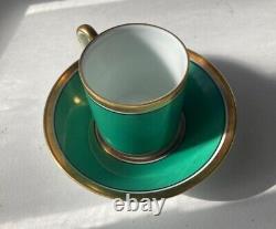 Vintage Richard Ginori Contessa Green Demitasse/Espresso Cup & Saucer PAIR