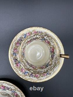 Vintage Rosenthal Vienna Ivory Set Of 5 Demitasse Tea Cup & Saucer Set