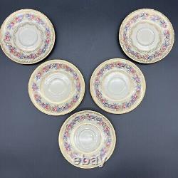 Vintage Rosenthal Vienna Ivory Set Of 5 Demitasse Tea Cup & Saucer Set