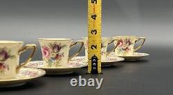 Vintage Rosenthal Vienna Ivory Set Of 5 Demitasse Tea Cup & Saucer Set