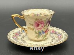 Vintage Rosenthal Vienna Ivory Set Of 5 Demitasse Tea Cup & Saucer Set