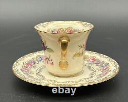 Vintage Rosenthal Vienna Ivory Set Of 5 Demitasse Tea Cup & Saucer Set