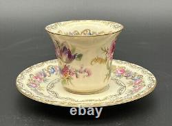 Vintage Rosenthal Vienna Ivory Set Of 5 Demitasse Tea Cup & Saucer Set