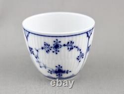 Vintage Royal Copenhagen Blue Fluted Plain Demitasse Cups & Saucers 298 X 6 Mint