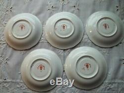 Vintage Royal Crown Derby IMARI 2451 Pattern Demitasse Cups (6) & Saucers (5)