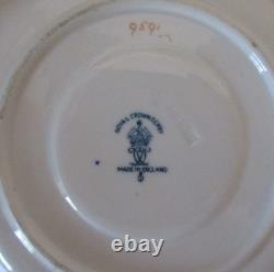 Vintage Royal Crown Derby Lily Demitasse Cups & Saucers 2 Cups 3 Saucers