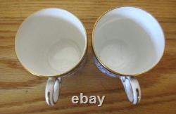 Vintage Royal Crown Derby Lily Demitasse Cups & Saucers 2 Cups 3 Saucers