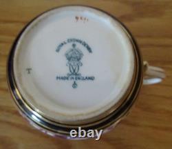 Vintage Royal Crown Derby Lily Demitasse Cups & Saucers 2 Cups 3 Saucers