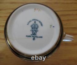 Vintage Royal Crown Derby Lily Demitasse Cups & Saucers 2 Cups 3 Saucers