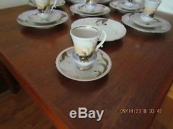 Vintage Russian Porcelain Demitasse Cup and Saucer Set