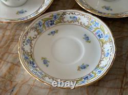 Vintage Schumann Bavaria Germany Forget Me Not Set of 8 Demitasse Cups & Saucers