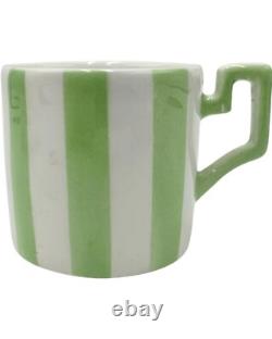 Vintage Set 3 Bonwit Teller Demitasse Cups & Saucers Blue, Yellow, Green