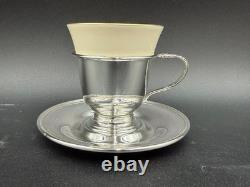 Vintage Set 8 Royal Danish by Intern'l Sterling Demitasse Cups Saucers Liners