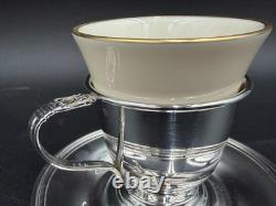 Vintage Set 8 Royal Danish by Intern'l Sterling Demitasse Cups Saucers Liners