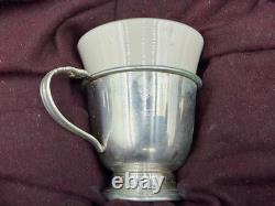 Vintage Set 8 Royal Danish by Intern'l Sterling Demitasse Cups Saucers Liners