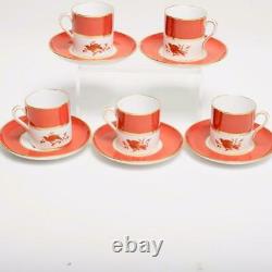 Vintage Set Of 5 Spode Copeland Demitasse Cups & Saucers For Tiffany & Co