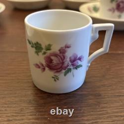 Vintage Set Of 6 Richard Ginori Demitasse Cups And Saucers Bowls Italy Floral