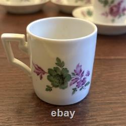 Vintage Set Of 6 Richard Ginori Demitasse Cups And Saucers Bowls Italy Floral