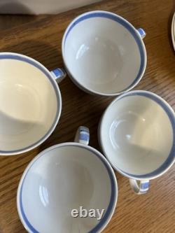 Vintage Set Of Vernon Kilns SALAMINA Rockwell Kent DEMITASSE CUPS & SAUCERS 11pc