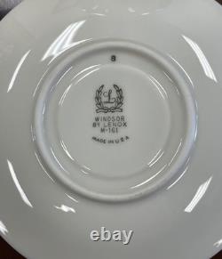 Vintage Set of 12 Lenox Windsor Flat Demitasse Cups & Saucers Gold Backstamp