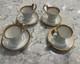 Vintage Set Of 4 Imperial Gold Shafford Demitasse Cups And Saucers