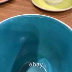 Vintage Set of 4 Shafford JSC Japan Espresso Demitasse Cups & Saucers Colorful