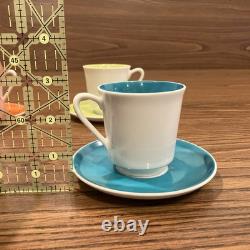 Vintage Set of 4 Shafford JSC Japan Espresso Demitasse Cups & Saucers Colorful