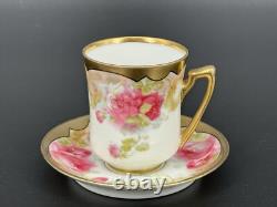 Vintage Set of (5) Empire China Austria Rose & Floral Demitasse Cups & Saucers