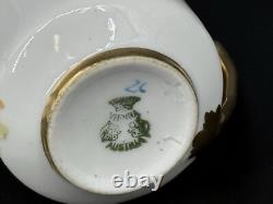 Vintage Set of (5) Empire China Austria Rose & Floral Demitasse Cups & Saucers