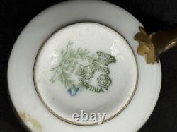 Vintage Set of (5) Empire China Austria Rose & Floral Demitasse Cups & Saucers