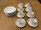 Vintage Set Of 8 Vista Alegre Demitasse Cups, Saucers And Plates -white And Gold