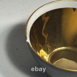 Vintage Settmann Weiden Bavaria Demitasse Cup set Black with Orchid Gold Trim 14