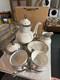 Vintage Seyei Fine China 1031 Platinum Demitasse 17 Piece Set Made In Japan