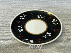 Vintage Shelley Black Demitasse Cup & Saucer Set, 13569/24, 2 D x 2 1/8 H Cup