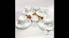 Vintage Shelley Blue Rock Demitasse Cup U0026 Saucer Set 10 Pieces Ca 1940s 60s