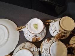 Vintage Sterling China Japan Gold Demitasse Tea Set Lot of 17 pieces