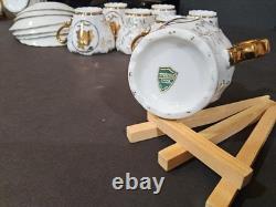Vintage Sterling China Japan Gold Demitasse Tea Set Lot of 17 pieces