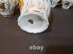 Vintage Sterling China Japan Gold Demitasse Tea Set Lot of 17 pieces