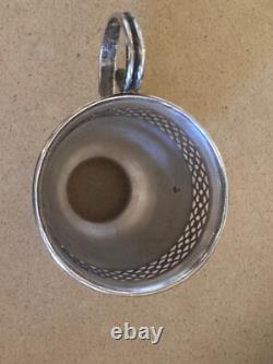 Vintage Sterling Silver Demitasse Set of Cups, Saucers & Original Case