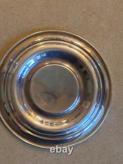 Vintage Sterling Silver Demitasse Set of Cups, Saucers & Original Case