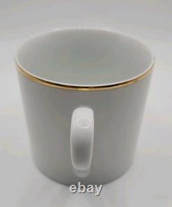 Vintage Tiffany & Co. Gold Band Demitasse Cups & Saucers Pair Vintage Tiffany & Co. Gold Band Demitasse Cups & Saucers Pair