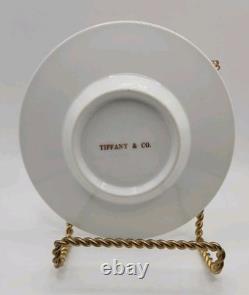 Vintage Tiffany & Co. Gold Band Demitasse Cups & Saucers Pair