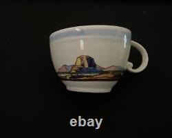 Vintage Vernon Kilns SALAMINA Rockwell Kent Demitasse Cup and Saucer set EUC